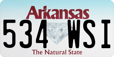 AR license plate 534WSI
