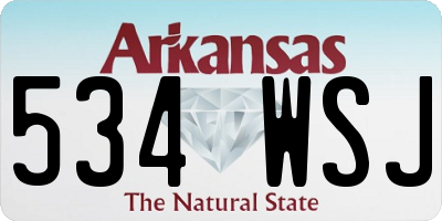 AR license plate 534WSJ