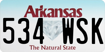 AR license plate 534WSK