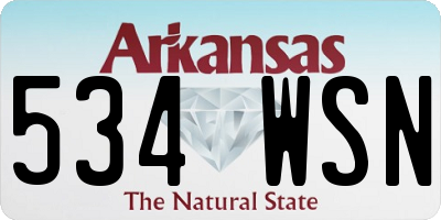 AR license plate 534WSN