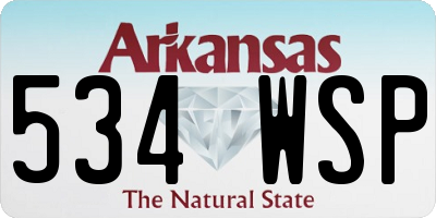 AR license plate 534WSP