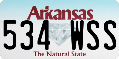 AR license plate 534WSS