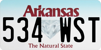 AR license plate 534WST