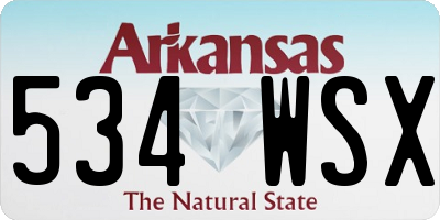 AR license plate 534WSX