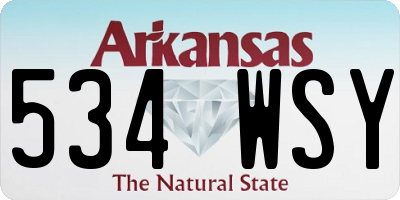 AR license plate 534WSY
