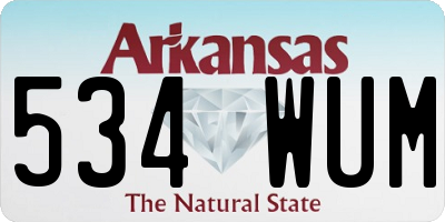AR license plate 534WUM