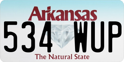 AR license plate 534WUP