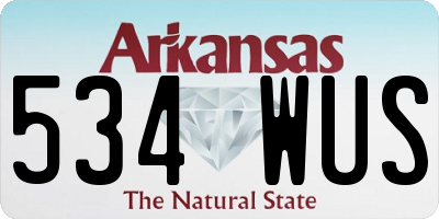 AR license plate 534WUS