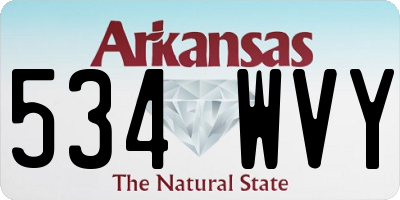 AR license plate 534WVY