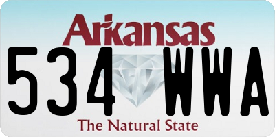 AR license plate 534WWA