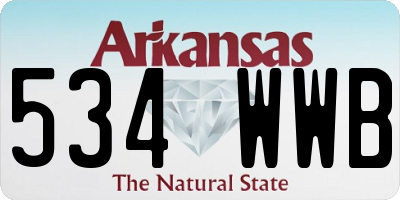 AR license plate 534WWB