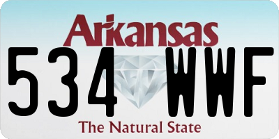 AR license plate 534WWF