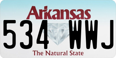 AR license plate 534WWJ