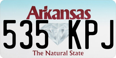 AR license plate 535KPJ