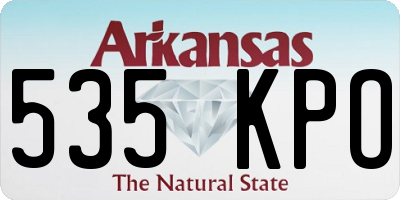 AR license plate 535KPO