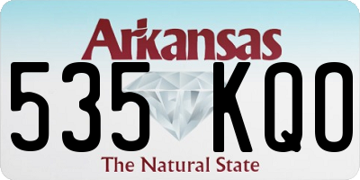 AR license plate 535KQO