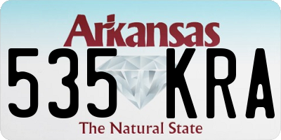 AR license plate 535KRA