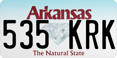AR license plate 535KRK