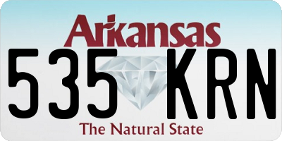AR license plate 535KRN