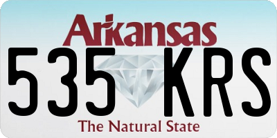 AR license plate 535KRS
