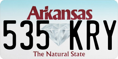 AR license plate 535KRY