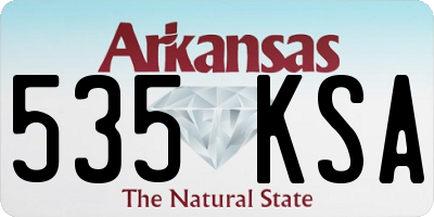 AR license plate 535KSA
