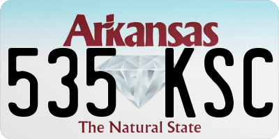 AR license plate 535KSC