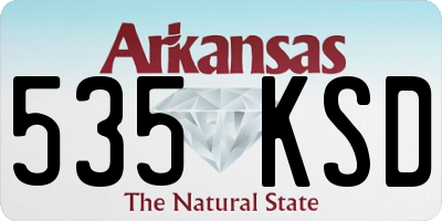 AR license plate 535KSD