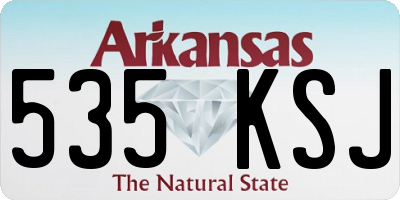 AR license plate 535KSJ
