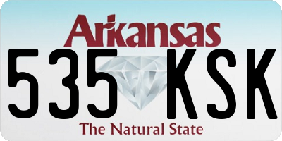 AR license plate 535KSK