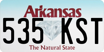 AR license plate 535KST
