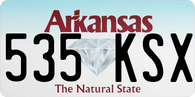 AR license plate 535KSX