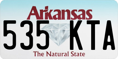 AR license plate 535KTA