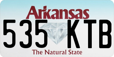 AR license plate 535KTB