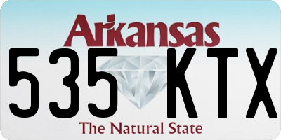 AR license plate 535KTX