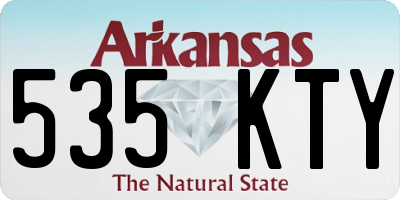 AR license plate 535KTY