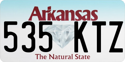 AR license plate 535KTZ