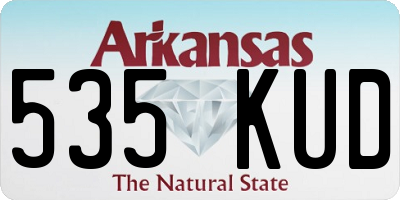 AR license plate 535KUD