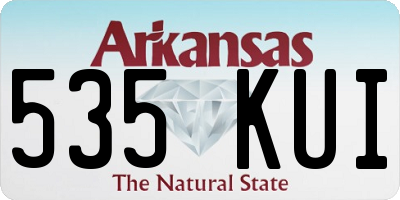 AR license plate 535KUI