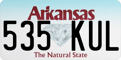 AR license plate 535KUL
