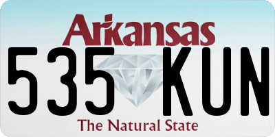 AR license plate 535KUN