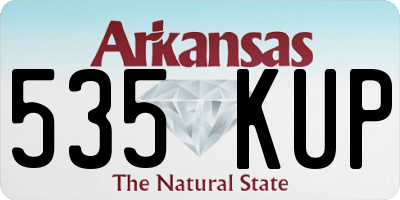 AR license plate 535KUP