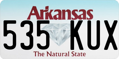 AR license plate 535KUX