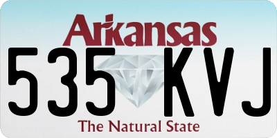 AR license plate 535KVJ
