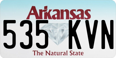 AR license plate 535KVN