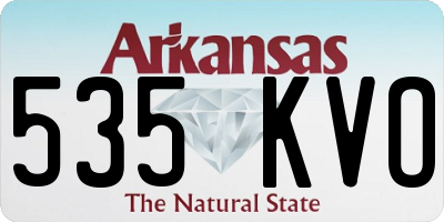 AR license plate 535KVO
