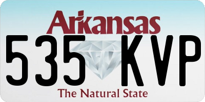 AR license plate 535KVP