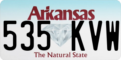 AR license plate 535KVW