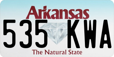 AR license plate 535KWA