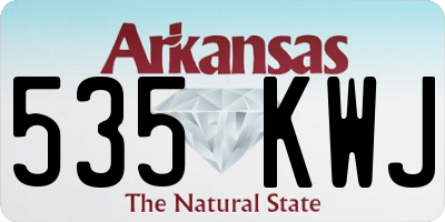 AR license plate 535KWJ